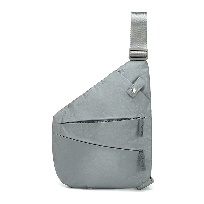 Mochila crossbody cinza moderna