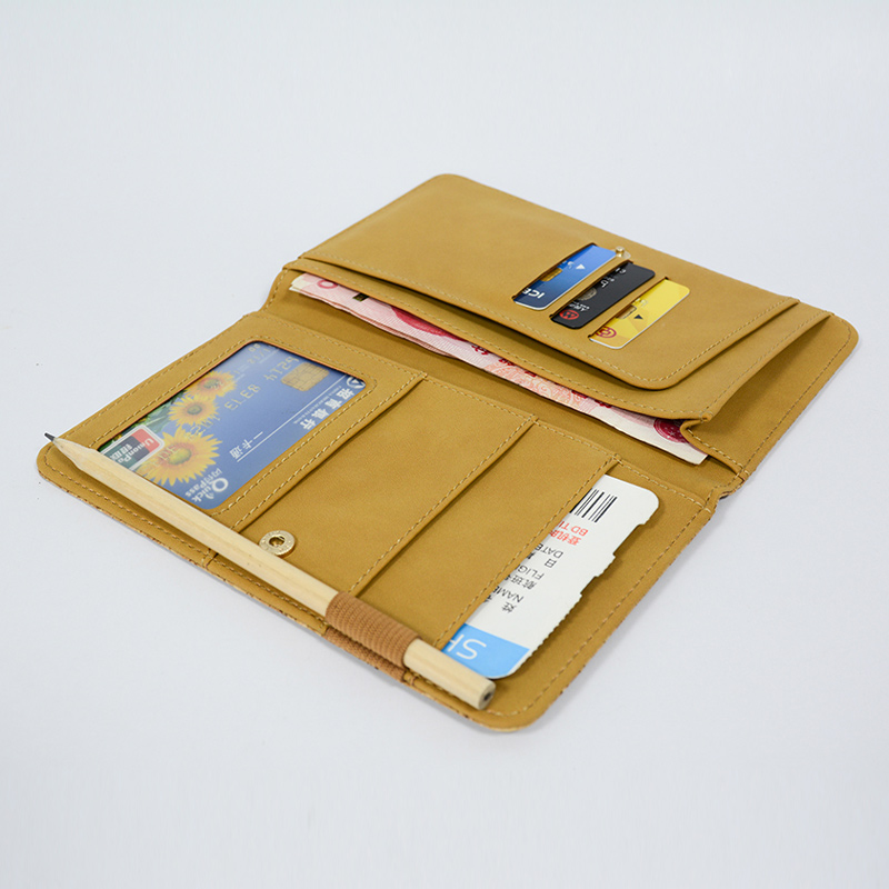 Cortiça Carteira de Viagem RFID Bloqueio de Documento Organizador de Bolsa Família/Titular do Passaporte