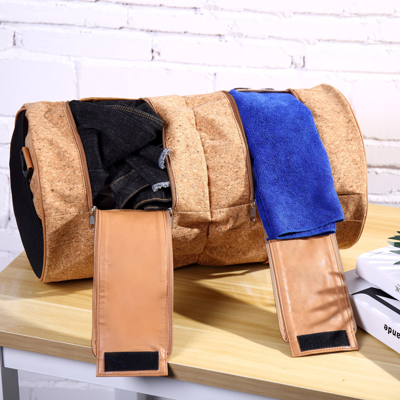 Vegan Cortiça Ginásio Duffle Bag Seco Molhado Separados Saco De Ginásio De Esporte Duffle Bag Formação De Bolsa Saco De Yoga