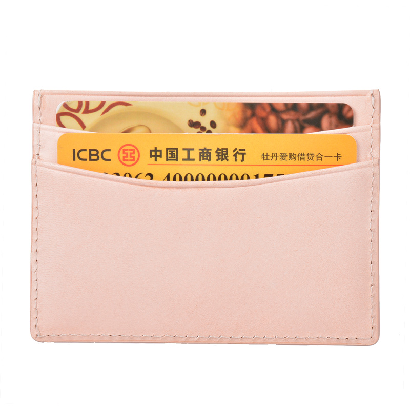 bolso frontal minimalista fino RFID bloqueio de carteiras de couro para homens e mulheres