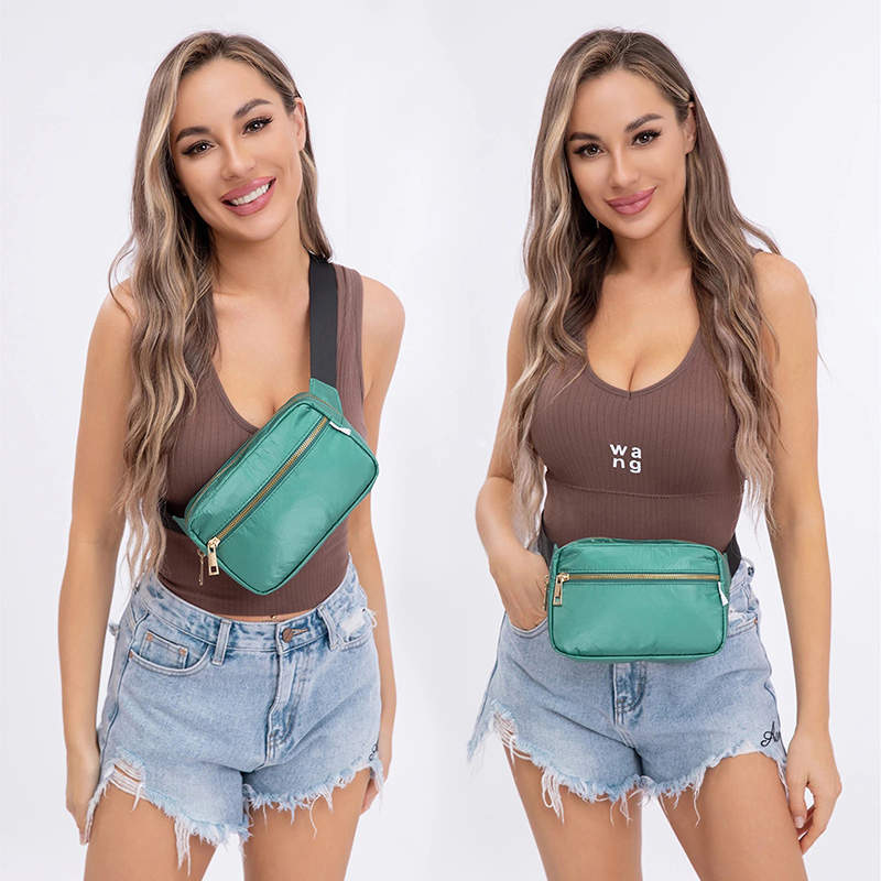 Bolsa Crossbody Tyvek Sling Verde – Pochete de Viagem Elegante para Homens e Mulheres | Perfeito para transportar Nintendo Switch OLED