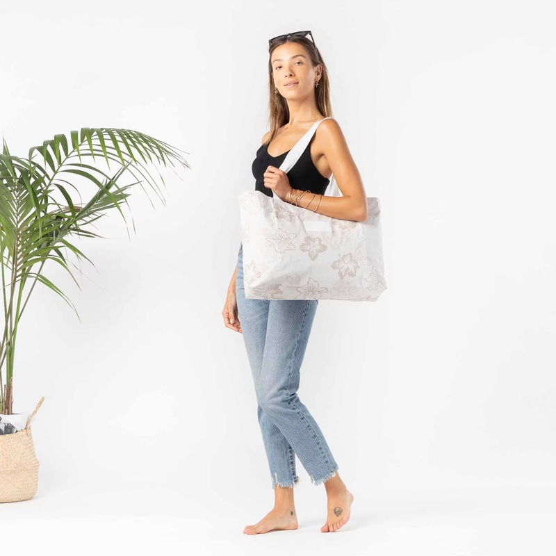 Sacola de papel reversível personalizada DuPont™ Tyvek® – Bolsa de praia ecológica, à prova d'água e reciclada