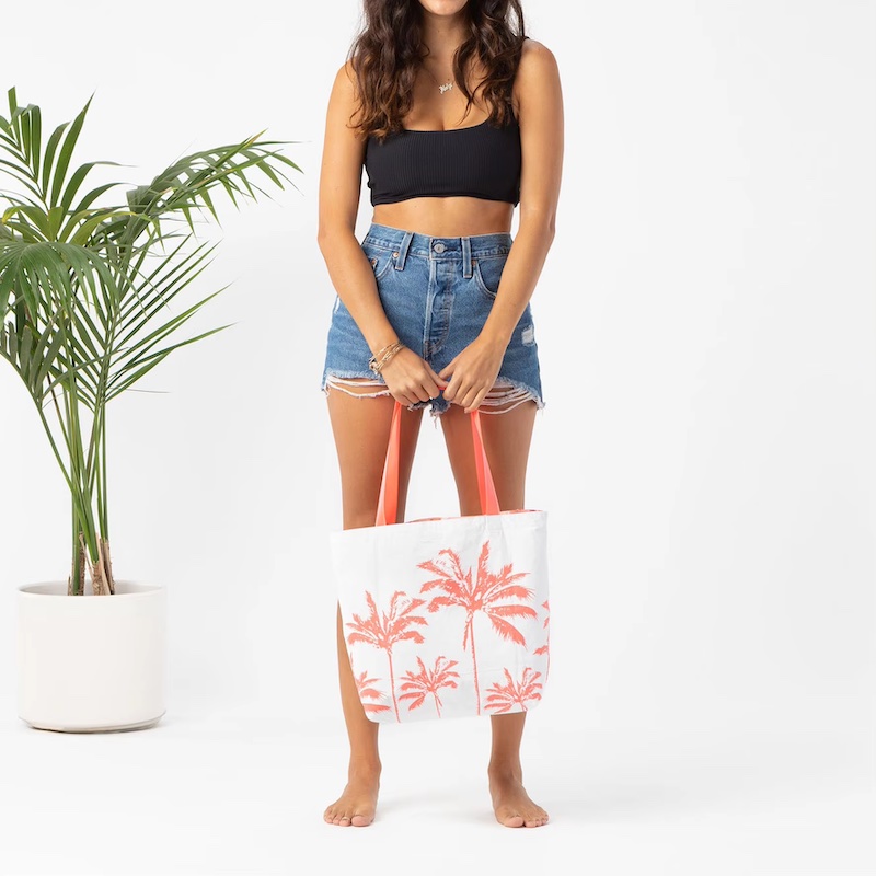 Bolsa reversível DuPont™ Tyvek® com revestimento ecológico e moderno – Bolsa de praia e compras estilo havaiano à prova d'água