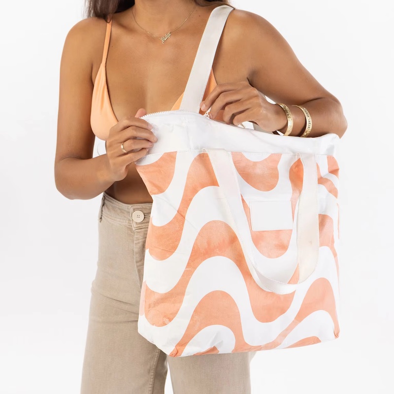 Bolsa DuPont™ Tyvek® Tote à prova de respingos e de grande capacidade – Bolsa de praia e compras à prova d'água com zíper